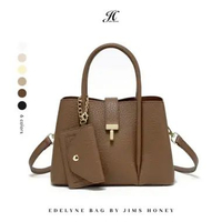 JIMS HONEY - Edelyn Bag - Tas Selempang Wanita Kulit BROWN