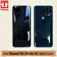 Original New Back Cover For Xiaomi Mi 10 Lite 5G Back Battery Cover Housing Door Panel Rear Case For Mi10 Lite M2002J9G Repalce