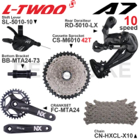 LTWOO A7 10speed MTB Groupset include Right Shifter and Rear Derailleur SUGEK Cassette Sprocket Crankset and BB Chain Original