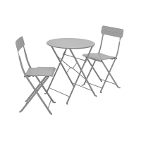SUNDSÖ 戶外餐桌椅組, 灰色/灰色