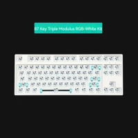 Mechanical Keyboard Gk87 White Bluetooth Wireless Three-mode 87-key Rgb Mechanical Keyboard Customized Kaihua Axle Seat Hot Swap
