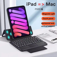New iPad Mini6 Keyboard Cover Bluetooth Magic Keyboard with Trackpad Magnetic Split2021 iPad Mini6 Case