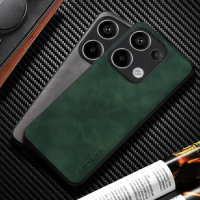 Leather Case For Xiaomi POCO M6 M5S M5 M4 M3 Pro coque silky feel durable matte cover for poco m6 pro case funda