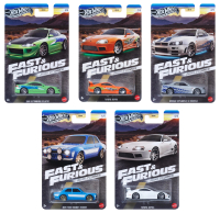 Hot Wheels Silver Series Fast & Furious Brian O'Conner - Eclipse - Toyota Supra - Nissan Skyline R34