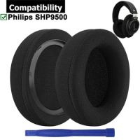 Comfort Mesh Fabric Replacement Ear Pads Cushion Earpads Repair Parts For Philips SHP9500 SHP9500S Headphones Headsets
