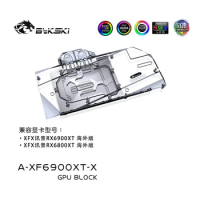 Bykski Water Block Use for XFX Radeon RX 6900XT / 6800 XT Speedster Merc 319 GPU Card / Full Cover Copper Radiator / RGB Light
