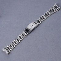 22mm 316L Steel Solid Curved End Screw Links With Oyster Clasp Jubilee Bracelet Watch Band Strap For Seiko 5 SRPD51 53-65