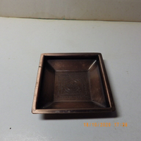 文武百尊解脫咒文紅銅煙供盤(9公分正方形)紅銅耐高溫品質保證