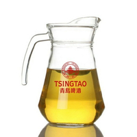 新品超大啤酒杯1升加厚玻璃鴨嘴壺扎啤涼冷水果汁壺杯定制LOGO字
