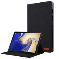 TPU Fabric Leather Case Folio Folding Cover with Card Slot for Samsung Galaxy Tab S5e 10.5 2019 SM-T720 SM-T725 T720 T720+Stylus