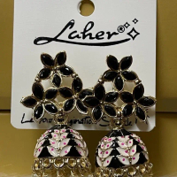 3rd Design Clearance Floral Jhumka Drop Earrings