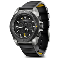 【VICTORINOX 瑞士維氏】I.N.O.X. Chrono 幾何設計 鈦金屬 碳纖維錶圈 經典計時腕錶(VISA-242011)