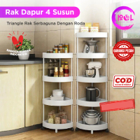 [POL] COD Rak Sudut Dapur Plastik 4 Susun | Rak Yiyi | Rak Kamar Mandi | Triangle Rak Serbaguna Deng