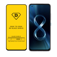 【YANG YI 揚邑】ASUS ZenFone 8 ZS590KS 全膠滿版二次強化9H鋼化玻璃膜防爆保護貼(黑)