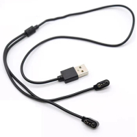 2PCS Magnetic Charging Cable USB 2.54 pitch Male to 2 Pin Pogo Magnetic Charger Cable Cord for Smart Watch GT88 G3 KW18 Y3 GT68