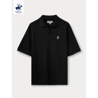 BEVERLY HILLS POLO CLUB Men's Short Sleeve Polo Shirt Model BV2O001 (Small Horse Embroidery)