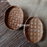 Piring Bambu Oval S | Piring Sate | Piring Lalapan