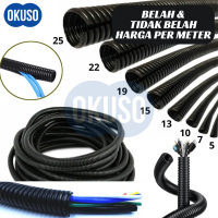 Selang Spiral Belah Fleksibel Conduit Selongsong Pelindung Kabel Corrugated Flexible Pembungkus Kabe