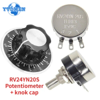 1set 2W Potentiometer Knob Kit RV24YN20S B103 B104 B502 B504 5K 10K 100K 500K+ MF-A03 Knob 6mm with Scale Plate Sheet