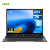 acer 14" ETBook Laptop Intel i5-12450H 2160*1440 FHD Screen 16GB LPDDR4 512GB SSD M.2 Up To 1T Computer PC acer Windows 11 OS