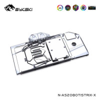 Bykski Water Cooling Block For ASUS ROG STRIX GTX 2080Ti ,VGA Block,GPU Cooler,12v 4pin,5v 3pin Light Header,N-AS2080TISTRIX-X