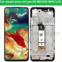 Original 6.5'' For Xiaomi Poco M3 Pro 5G LCD M2103K19PG Display With Frame Touch Panel Screen Digitizer For Poco M3 Pro 5G LCD