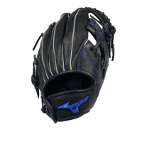 【MIZUNO 美津濃】WILLDRIVEBLUE系列右投11.4吋棒球手套內野工字擋黑X藍標(1AJGR1491309)