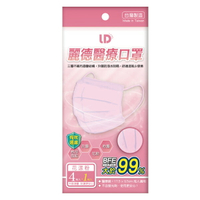 麗德 成人醫療口罩-粉色 (5入/包) 【杏一】