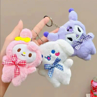 ￼Móc khoá gấu bông hình kuromi, melody siêu xinh, dễ thương