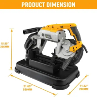 Portable Band Saw 10-Amp 5-Inch Cutting Capacity Variable Speed Compact Band Saw w Stand for Woodworking &amp; Metalworking