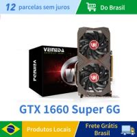 VEINEDA Graphics Cards gtx 1660 super 6GB 192Bit GDDR6 7000mhz GPU PC Video Card for nVIDIA Geforce Series games