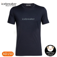 【Icebreaker 男 Tech Lite圓領短袖上衣AD150《深藍》】IB105175/短T/T恤/運動短袖