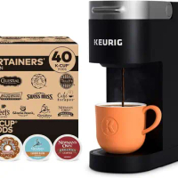 Keurig K-Slim Single Serve Coffee Maker with Keurig Entertainers' Collection Variety Pack, 40 K-Cup Pods