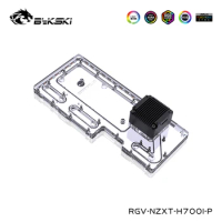 Bykski DIstro Plate For NZXT H700I Game Case,Transparent RGB Reservoir, Light Support Motherboard Control,RGV-NZXT-H700I-P