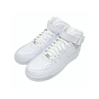 【NIKE 耐吉】Supreme x Nike Air Force 1 Mid White 白色 FZ8784-100(AF1 中筒 聯名款 休閒鞋 男鞋)