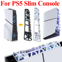 Cooler Fan for PS5 Slim Console 1100 RPM Game Console Rear Cooling Fan with LED Light and 3 Fans for Playstation5 Slim Console