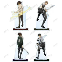 Attack on Titan Game Eren Yeager Acrylic Stand Doll Hange Zoe Levi Mikasa Ackerman Figure Model Plate Cosplay Toy
