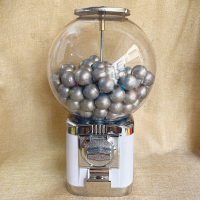 [Spot Sales]32Mm Gashapon Ball Gold Silver Open Plastic Ball Gray Solid Color Gashapon Shell Lottery