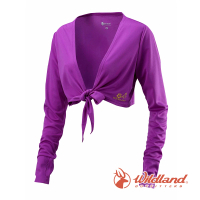 【Wildland 荒野】女 抗UV排汗綁帶袖套衣-葡萄紫 W1805-58(戶外/健行/抗UV/防曬/袖套)