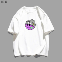 Kaos Hacker Smile Katun Combed Putih Oversized Unisex