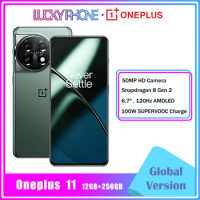 Global Version Oneplus 11 5G Smartphone 12GB 256GB Snapdragon 8 Gen 2 Mobile Phone 6.7'' 120Hz 2K OLED Screen 100W Super Charge