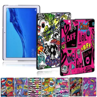 Tablet Case for Huawei MediaPad M5 10.8 Inch/M5 Lite 10.1"/M5 Lite 8/T5 10 10.1"/T3 10 9.6/T3 8.0 Graffiti Art Series Back Shell