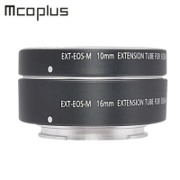 Mcoplus Auto Focus Macro Extension Tube Ring 10mm 16mm for Canon EOS EF-M M M2 M3 M5 M6 M10 M50 M100 M200