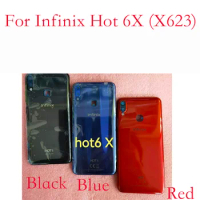 1pcs New Original For Infinix Hot 6X X623 Hot 6 PRO X608 Back Battery Cover Housing Rear Back Cover Housing Case Repair Parts
