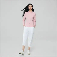 Giordano Women's Linen Audrey Pants 0542623801 XL Signature White