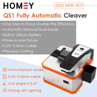 GUANGYAN Q1S Fully Automatic Electric Fiber Optic Cleaver Rechargeable Optic Cable Cutter Ftth Optical Fiber Cleaver