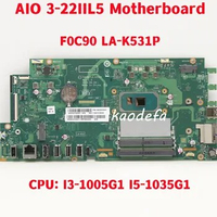 LA-K531P Mainboard For Lenovo IdeaCentre AIO 3-22IIL5 Laptop Motherboard CPU: I3-1005G1 I5-1035G1 DDR4 100% Tested Fully OK