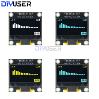 DIYUSER 0.96 Inch OLED SSD1306 White/Blue/Yellow 128X64 IIC I2C Serial Display Module 12864 LCD Screen Board For Arduino
