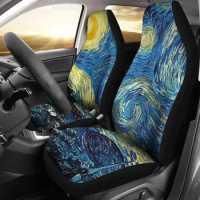 Starry Night Car Seat Covers | Starry Night Car Accessories | Van Gogh Car Seat Cover For Vehicle | Custom Seat Covers