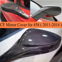 Auto car mirror cover carbon fiber mirror case for FERRARI458 2011-2014 bodykirt from bumper decorative car caps mirror sticker